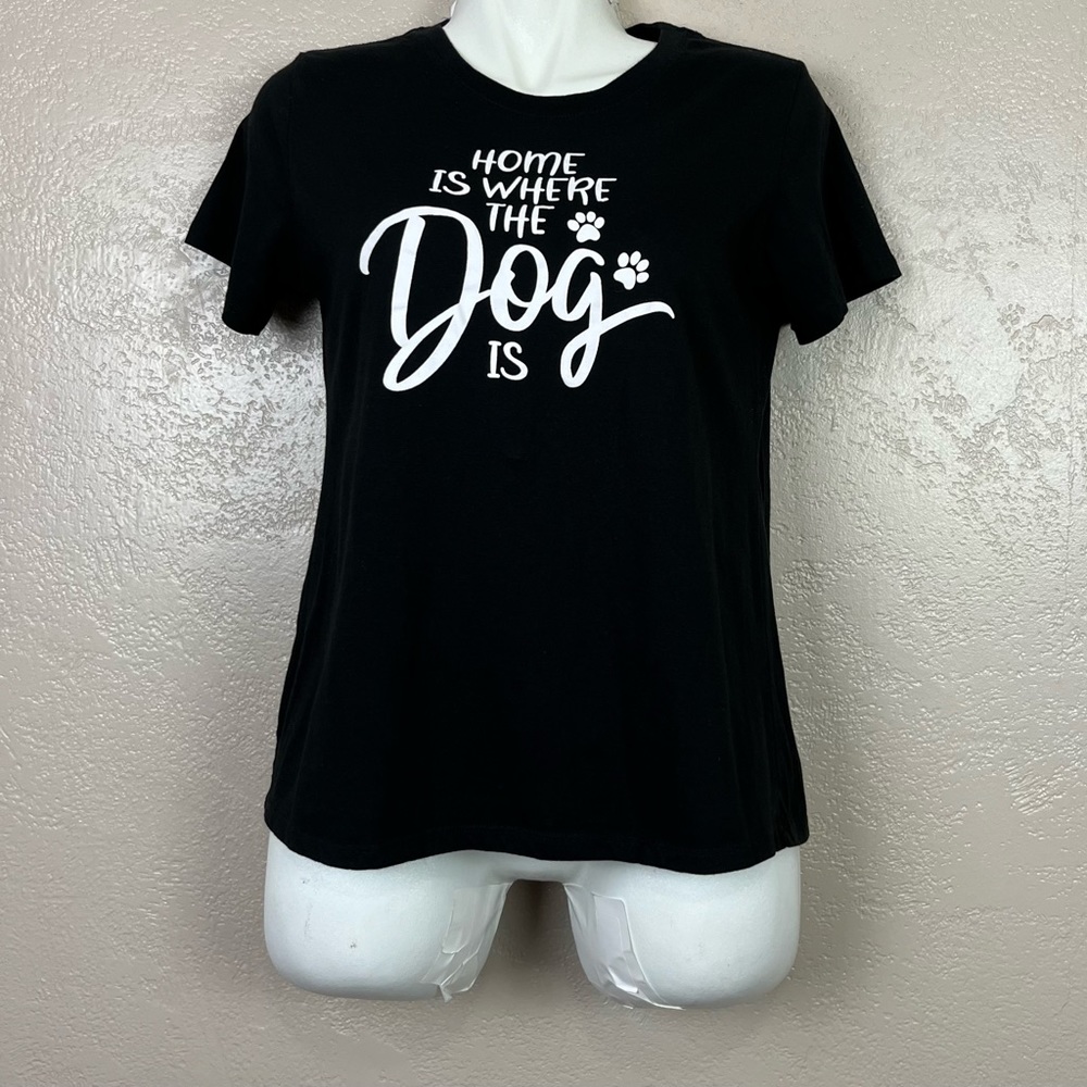 5 for $30 Positivi tres women short sleeve funny sign black top size M 8/10‎
